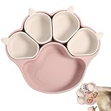 Huvqianu Silikon-Kinderteller – Silikon-Teller für Kleinkinder mit Katzenkrallen-Design, Abendessen für Kinder mit Saugnapf für Treffen vielfältig