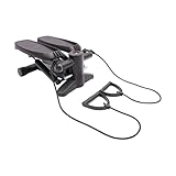Loobiiny üBung Stepping Machine,Swing Stepper Mit WiderstandsbäNder,LCD Display Stepper Hometrainer TrainingsgeräT 150kg