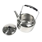CIYODO Edelstahl Pfeifkessel Wasserkocher Induktionsherd Gasherd Geeignet Whistling Teekessel Kompakt Tragbar Langlebig für Camping Outdoor Haushalt