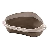 OFFENE KATZENTOILETTE Ecke SADIO Taupe S 49,5x39,5x17CM