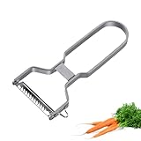 Westmark Sparschäler Julienne – Dünne Gemüsestreifen für Suppen- & Wok-Perfektion schneiden leicht gemacht, scharfe Klinge für Rechts- & Linkshänder – Robuster Edelstahl, Deluxe