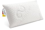 FMP Matratzenmanufaktur Orthopädisches Nackenstützkissen viscoelastisches Kissen, Visco Kopfkissen, Kissen, Nackenkissen 11 cm hoch, Memory-Schaum, Viscoschaum, Schlafen ,weiß