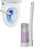 WC Wand Kit, WC Wand-Reiniger Set | Nachfüllbare Toilettenbuschbürste Set,Badezimmerreinigungssystem, Schneller Ersatz Kopf des Ersatzkopfes für Badewannen, Mopp Waschbecken