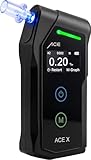 ACE X Alkoholtester - Alkotester mit 99,1% Genauigkeit laut TU Wien - elektrochemisch & polizeigenau - Profi-Alkoholmessgerät