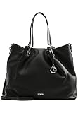 L.CREDI Handtasche Ebony mit Label-Applikationen