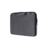 NVNVNMM Laptoptasche 17,3 15 Zoll Griff Laptop Aktentasche Umhängetasche Messenger tragen Laptophülse Schutzbeutel mit Schultergurt(Dark Grey,Size 14-inch)