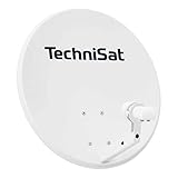 TechniSat TECHNITENNE 60 Satelliten-Schüssel für 2 Teilnehmer (60 cm digital Sat Anlage, Komplettset aus Antenne mit Masthalterung und Universal-Twin-LNB) lichtgrau