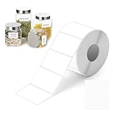 1000 Stück Gefrieretiketten Selbstklebend, 5 x 3 cm Haushaltsetiketten, Abnehmbare Gefrierschrank Etiketten, Thermo Etiketten, Weiß Rechteckig Aufkleber für Zuhause, Büro