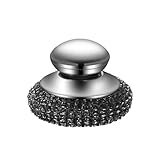 Spülbürste aus Edelstahl mit Soft-Grip-Griff - Mehrzweck-Schrubber für Töpfe, Pfannen, Geschirr & hartnäckige Flecken - Langlebige Küchenreinigungsbürste
