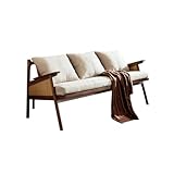 Wohnzimmer Sofa Rattan Sofa Freizeit Armlehne Retro Wohnzimmer Holz (L)
