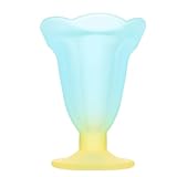 NUOBESTY Haushaltspuddingbecher aus Glas Dessertbecher mit Hohem Boden Eiscremehalter Milchshake und Dessertschale Transparent Glatt Wiederverwendbar