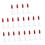 DIYEAH 20 Stück Teiliges Silikon Düsen mit Schraubspitzen und Passenden Roten Verschlusskappen Langlebig Einsetzbar für Dichtstoffe Abdichten von Küche Bad Fenster und Naht Verhindert