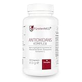 FürstenMED® Antioxidantien Komplex mit Astaxanthin + OPC + Vitamin C, 120 Kapseln, Vegan & Hochdosiert - Ohne Zusatzstoffe