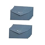 NOLITOY 10 Stück Retro Vergoldungsumschläge aus Papier Leere Briefumschläge in Marineblau Klassische Grußkartenumschläge für Hochzeit und Feier Reißfest und Elegantes Design