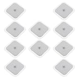HOMSFOU 10 Stück Selbstklebende Elektrodenpads 4x4cm aus Leitfähigem Material für Muskelstimulation und Schmerzbehandlung Physiotherapeutische Massagepads für Rücken Gelenke und Alltag