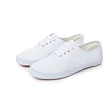 Generisch Arbeitsschuhe Damen rutschfeste Canvas Schuhe - Leicht Flache Segeltuchschuhe Freizeitschuhe - Tennis Fitness Jogging Turnschuhe Walkingschuhe FüR Paar Laufschuhe Sportschuhe Outdoorschuhe