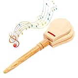 GXGM Kastagnetten,Kastagnetten mit Griff,Kastagnetten aus Holz,Musikalisches Schlaginstrument Mini Kastagnette,für Kinder