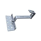 1x Dachhaken A2 3-fach-verstellbar Teile für Photovoltaikanlagen Dachpfannen 5 mm Befestigung Edelstahl 1.4016 Solarmodul Halterung Photovoltaik Teile TÜV (90° Winkel 0% nach §12 Abs. 3 UstG*)