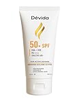 Devida Gesichtssonnencreme SPF 50 – Antipigmentflecken, Leicht & Fettfrei, Teintausgleichend, Aufhellend, Ideal als Make-up-Grundlage