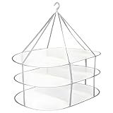 Großer faltbarer Wäscheständer – Hängendes Trockennetz mit Haken zum Trocknen von Kleidung | Pullover-Trockenständer | Wohnungs-Must-Haves für Kleidung, Socken, Unterwäsche, Pullover, Spielzeug