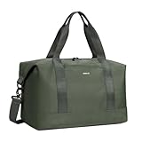 ECOHUB 30L Reisetasche Handgepäck Groß, für Easyjet Handgepäck 45x36x20, Faltbare Handgepäck Tasche für Flugzeug, Sporttasche mit Abnehmbar Nass-Tasche, Weekender Damen Herren(Grün)