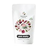 Matcha Pulver Pink Vitality 75g – Fruchtiger Tee mit Hibiskus, Pu-erh, Erdbeere, Lucuma, Rote Bete, Maca & Himalaya-Salz – Ceremonial Grade – Ideal für Matcha Latte & Detox