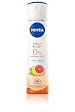 NIVEA Fresh Fruity Deo Spray, Deo ohne Aluminium (ACH) mit fruchtigem Duft und kühlender Formel, Deodorant mit 48h Schutz und einzigartiger INFINIFRESH Formel (150ml)