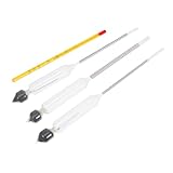 GLEAVI 3Stücke Alkoholmessgerät Hydrometer Mit Dreifacher Präzises Alkoholgehaltsmessgerät Für Wein Schnaps Und Andere Flüssigkeiten Tragbar Bedienen