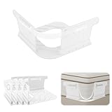 Bettlakenspanner Verstellbar, 4 Stück Bed Sheet Holder, Bettlakenhalter Abnehmbar Kompatibel mit den Meisten Matratzen, Haus, Reise und Gästezimmer (Weiß)
