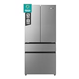 Hisense RF540N4SBI2 French Door Kühl-Gefrierkombination/ NoFrostPlus/ Inverter-Kompressor/ ConvertActive/ CrispZone/ 181,7 cm/ Kühlteil 302 l/ Gefrierteil 178 l/ 40 dB/ 310 kWh/ Jahr/ Inox-Look