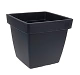 Spetebo Kunststoff Pflanzkübel - anthrazit - 40x40 cm - Blumentopf Pflanztopf Blumenkübel eckig