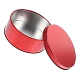 HOMOBABE 1Stücke Runder Zinnbehälter Keksdose mit Deckel für Snacks Süßigkeiten Dekorative Aufbewahrungsbox aus Blech für Partys Hochzeiten Besondere Anlässe