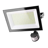 CLY Led Strahler mit Bewegungsmelder Außen, 100W Außenstrahler 6500K Kaltweiß LED Fluter Superhell Außenleuchte IP66 Wasserdicht Flutlicht Scheinwerfer Aussen für Garten Garage Hinterhof