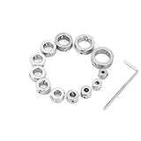 Tiefenanschlag für Bohrer, 12 Tlg Tiefenanschlagringe Set, Stellungsregler, Ring Positionierer, HSS-Locator mit Inbusschlüssel, für Bohrer Holzbearbeitung, 3-16mm