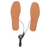 FRCOLOR 1 Paar Schuhe Heizkissen Sohle, Einzig, Alleinig Formbar Thermische Einlegesohlen Schuhpadel Büro Fußaktive Einlegesohle Schuh -insole Heizeinlage Pads Hellbraun Wollfilz