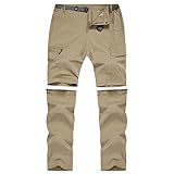 CARWORNIC Herren Wanderhose Zip Off Atmungsaktiv Abnehmbar Trekkinghose Sommer Outdoorhose Leichte Schnell Trockend Funktionshose wasserdichte Frühling Herbst Angelhose Kletterhose