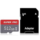 512 GB Micro -Speicherkarten klasse 10 Micro SD -Karte mit SD -Adapter Hochgeschwindigkeitsspeicherkarte für Tablet, Kamera, Drohne