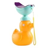 Kinder Urinal Flasche, Notfall Töpfchen Urinal, 600ml Baby Pissflasche Tragbare mit Niedlicher Cartoonente, für Campingauto Reisen und Kindertöpfe Pee Training