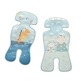 Atmungsaktive Sitzauflage Kindersitz, 2 Stücke Atmungsaktive Sommer Sitzeinlage, Baby Sitzauflage Buggy, Sitzauflage Kinderwagen Sommer für Kinderwagen, Buggy, Autositz