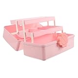 Ipetboom Aufbewahrungsbox Für Haarschmuck Container Abteil Inhaber Behälter Für Haarspangen Haarschmuck-organizer Für Mädchen Rosa Aufbewahrungsbehälter Für Schmuck Kind Gummibänder Plastik
