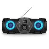 JVC Boomblaster RV-NB300DAB, 2 x 30 Watt, DAB+, UKW, Bluetooth, CD, USB, Line-In, Gitarren- & Mikrofoneingang, Fernbedienung