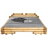 Vakarua Meiji Abaca 180x200 cm Bambusbett Bettrahmen Holzbett Bett aus Bambus Rattanbett Doppelbett