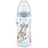 NUK Active Cup Trinklernbecher | 12+ Monate | auslaufsichere Trinkschnabel | Clip & Schutzkappe | BPA-frei | 300 ml | Disney Winnie Puuh | Blau