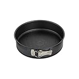 Zenker Springform 26 cm BLACK METALLIC, Backform mit Antihaftbeschichtung, runde Kuchenform mit Flachboden (Farbe: Schwarz), Menge: 1 Stück