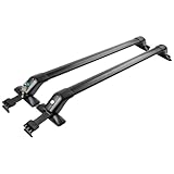 AUTOXBERT Dachträger Universal 120 cm Dachgepäckträger für Dächer ohne Seitenschiene Aluminium Querträger mit Schlössern 75 kg Tragkraft für Fahrradträger Dachboxen Skihalter