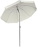 Royal Gardineer Sonnenschirm Balkon: 2-teiliger Sonnenschirm mit Sonnenschutz UV 50+, Ø 200 cm (Balkonschirm, Sonnenschirm Strandschirm, Sonnenschirmständer)