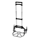 Sackkarre Treppensteiger Trolley, Treppensackkarre Klappbar Treppenkarre Treppensackkarre Handwagen 6 Räder für Möbel und Gepäck bis 165 lbs Tragfähigkeit Mit elastischem Bindeseil