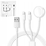 [Hello Case] 3in1 Kabel für Apple - iPhone, iPad und Apple Watch | 1.2m | Weiß