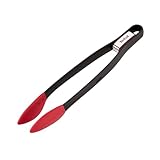 Tefal Ingenio K20607 Lebensmittelzange | Premium Küchenzange | Leicht zu reinigen | Spülmaschinengeeignet | Material: Kunststoff | Farbe: Schwarz / Rot