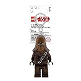 IQ Lego Star Wars - Chewbacca Schlüsselanhänger mit LED-Taschenlampe Spielzeuggeschenke für Kinder - 76 mm große Figur - 2 CR2025 Batterien enthalten